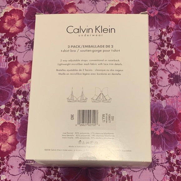 Calvin Klein Intimates & Sleepwear Nwt Calvin Klein Bras 2 Pack 36